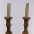 A pair of wooden candlesticks used by Brother David in 1957.